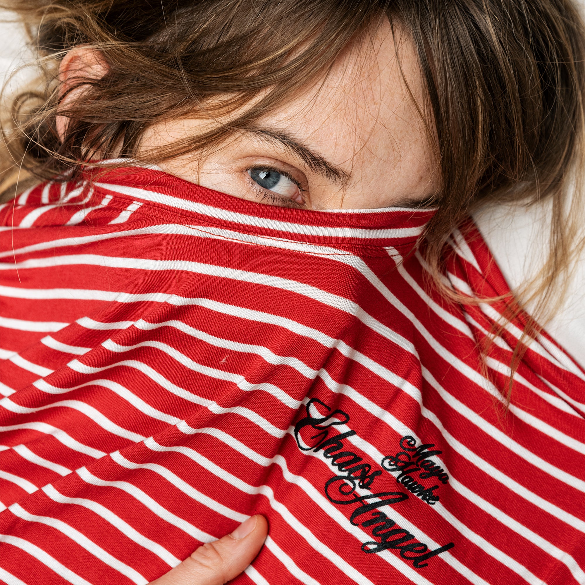 Unisex Long Sleeve Striped Tee – Maya Hawke